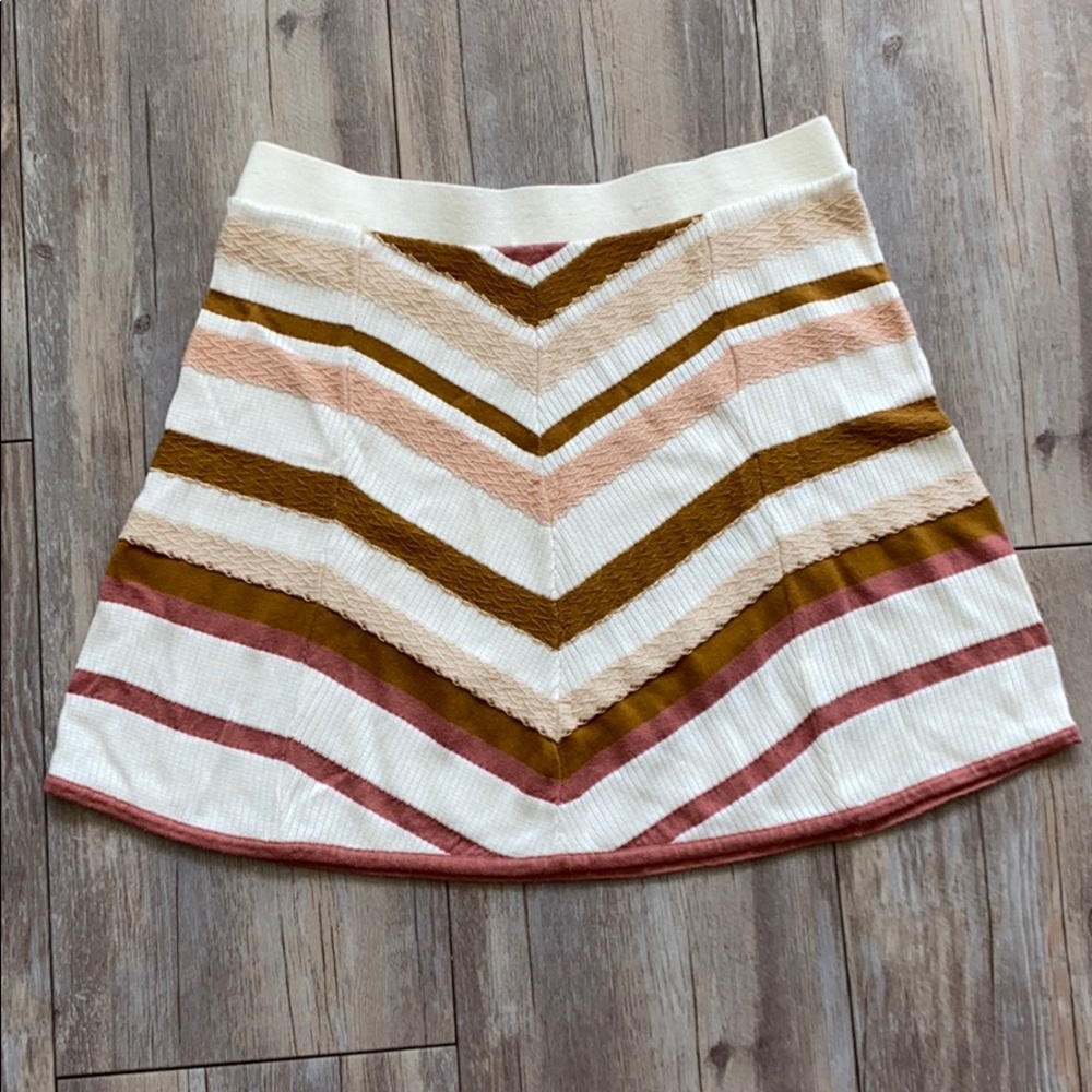 FREE PEOPLE knit chevron skirt